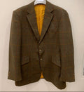 Vintage Bladen 100% Lambswool Windowpane olive green hunting jacket blazer 42L
