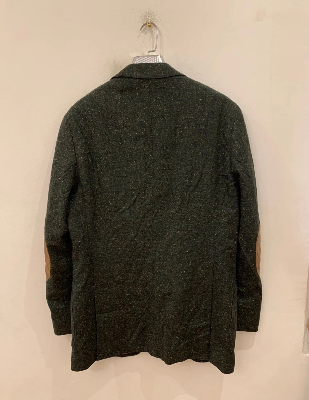Classic pure wool tweed camouflage green hunting jacket blazer 40R 40L