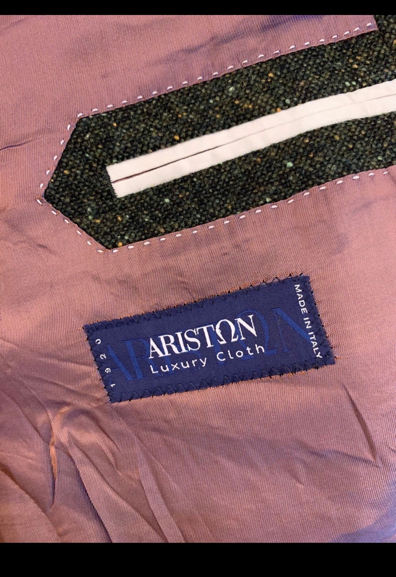 Classic pure wool tweed camouflage green hunting jacket blazer 40R 40L