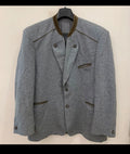 Vintage wool blend tweed classic belted Loden jacket blazer 46R XL