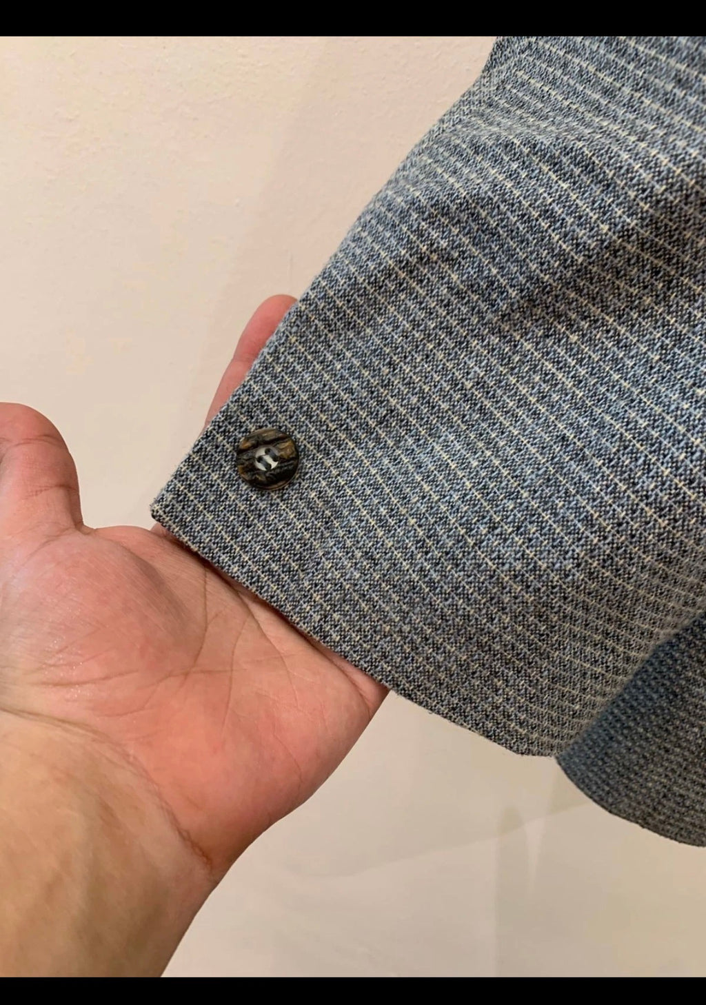 Vintage wool blend tweed classic belted Loden jacket blazer 46R XL
