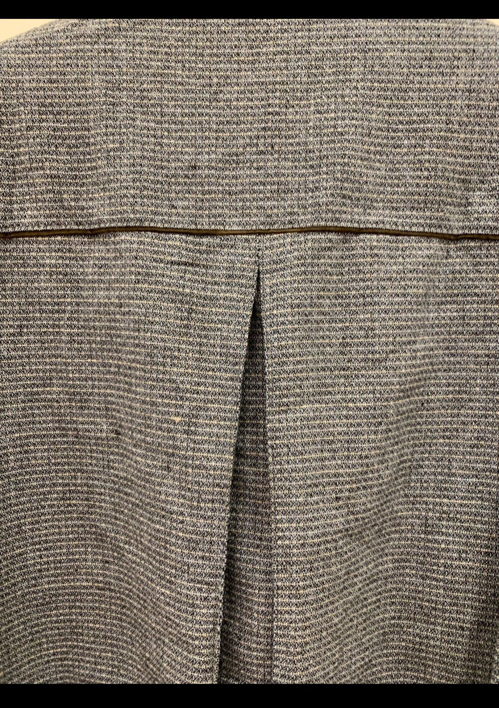 Vintage wool blend tweed classic belted Loden jacket blazer 46R XL