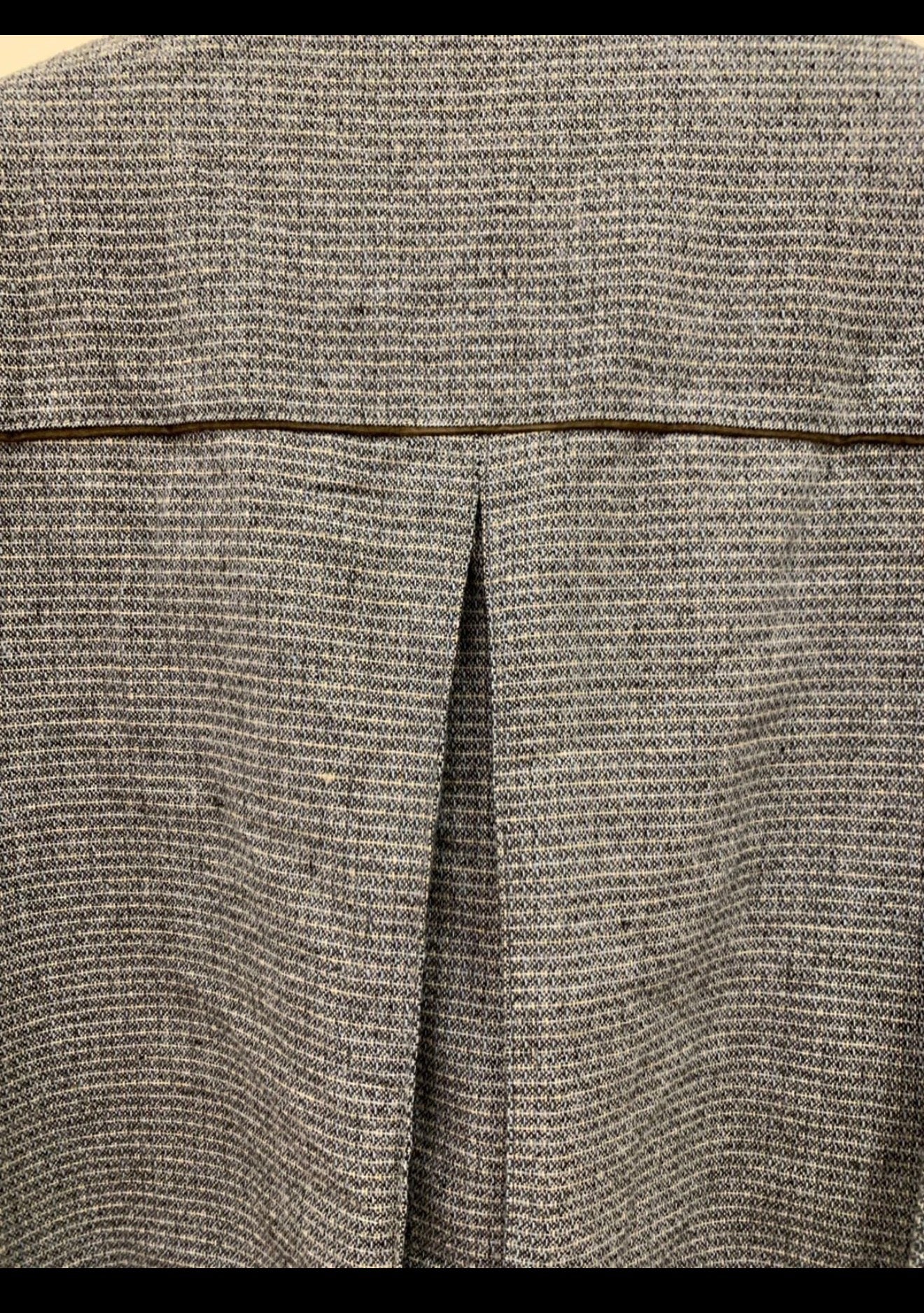 Vintage wool blend tweed classic belted Loden jacket blazer 46R XL