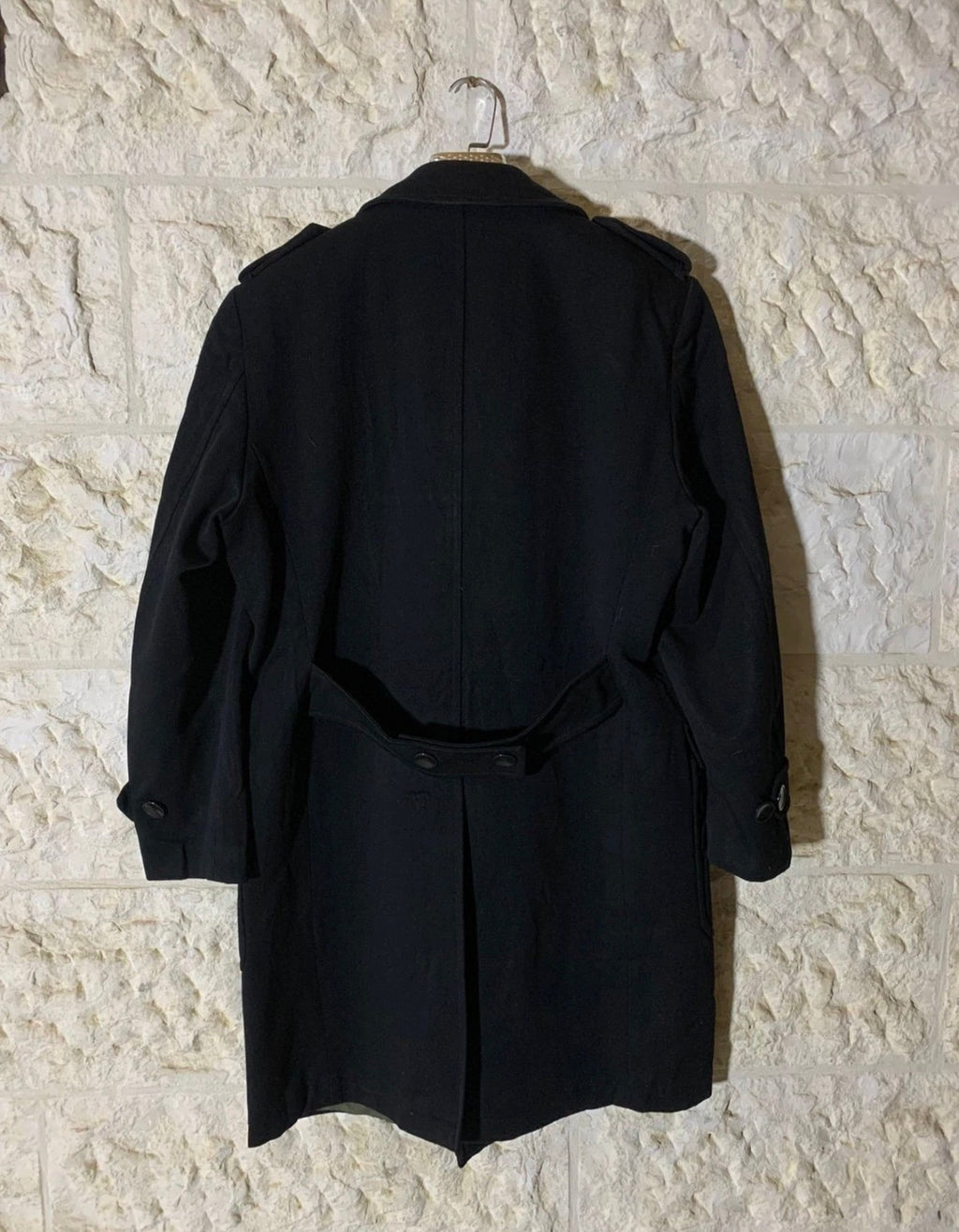Vintage Daniel Hechter Paris belted classic double breasted over coat 44R