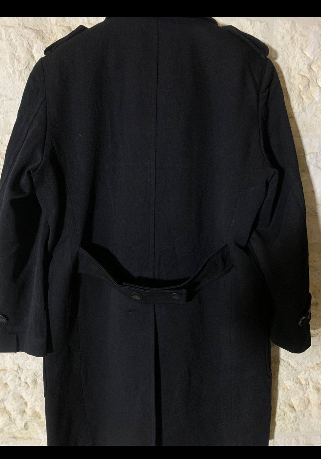 Vintage Daniel Hechter Paris belted classic double breasted over coat 44R