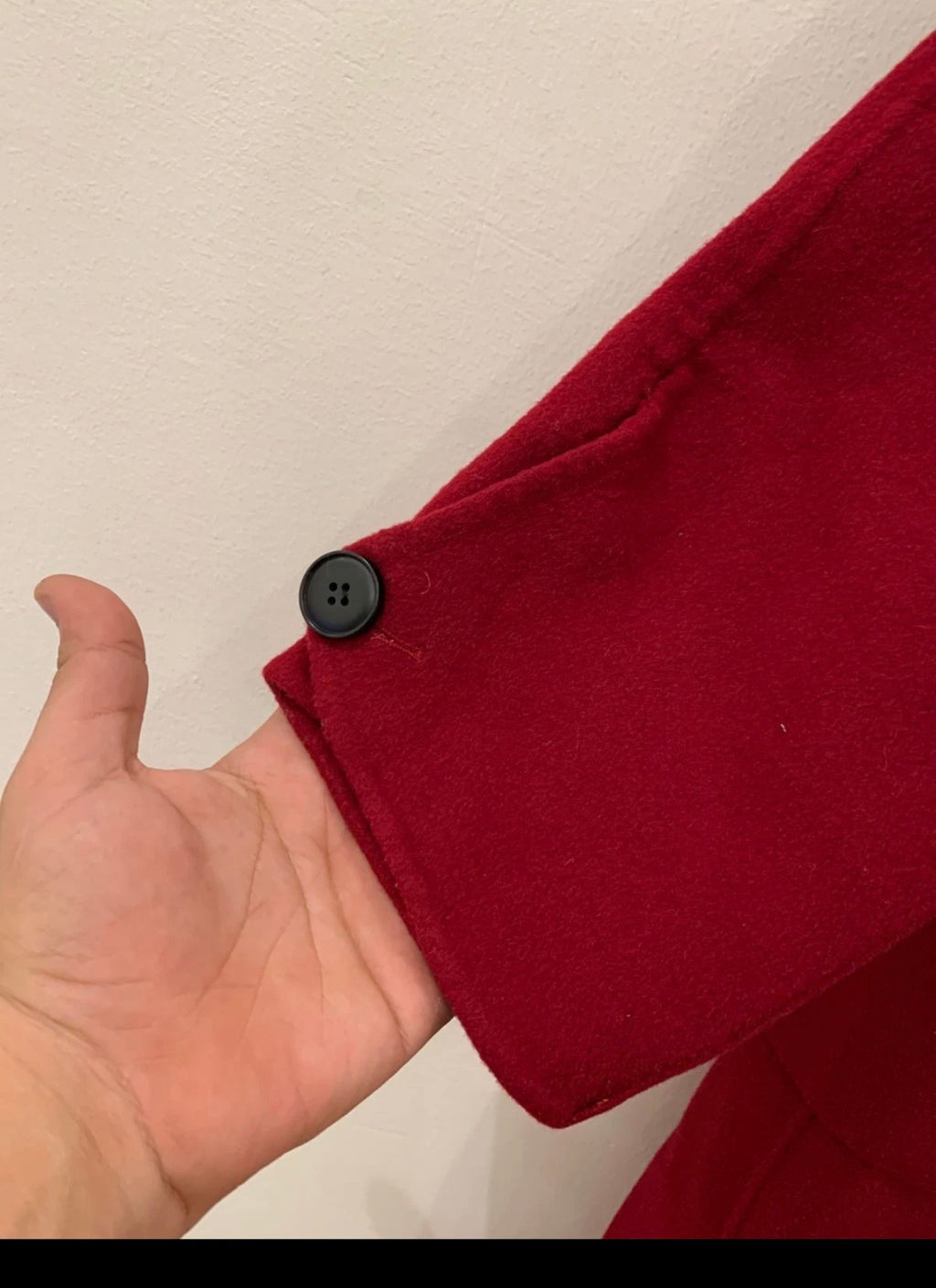 Vintage Superfine wool classic women's raglan red burgundy over coat 46 16 XL