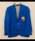 Vintage gold button Azure blue unique union made classic jacket blazer 38R
