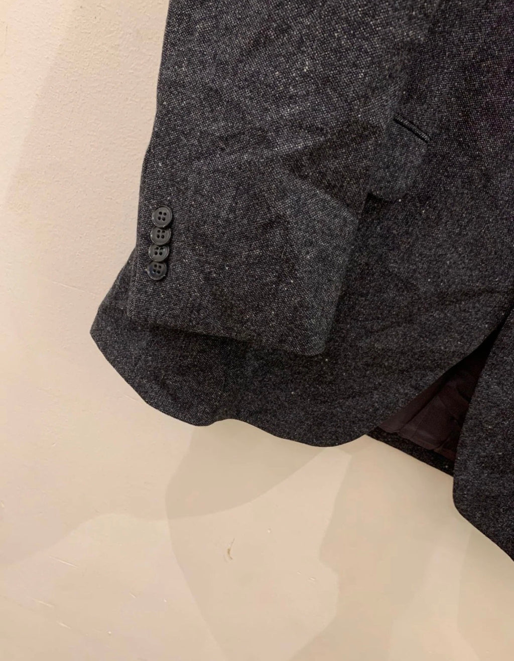Vintage Ermenegildo Zegna Soft wool cashmere charcoal jacket blazer 44L