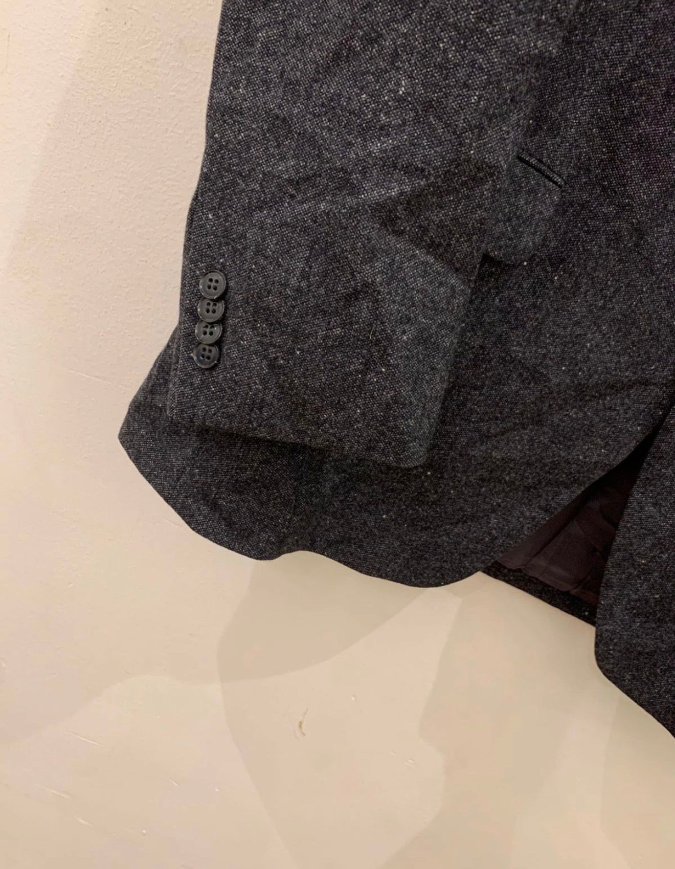 Vintage Ermenegildo Zegna Soft wool cashmere charcoal jacket blazer 44L