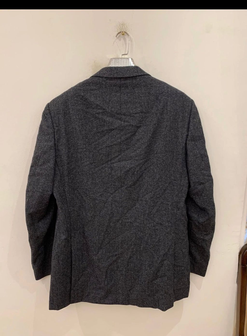 Vintage Ermenegildo Zegna Soft wool cashmere charcoal jacket blazer 44L