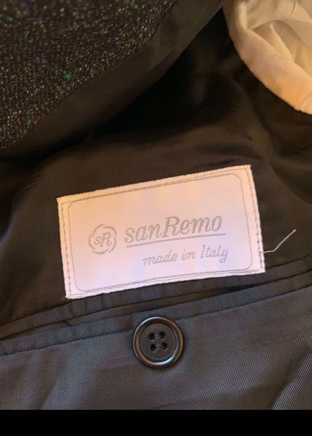 Vintage San Remo pure wool classic charcoal hunting jacket blazer 40R