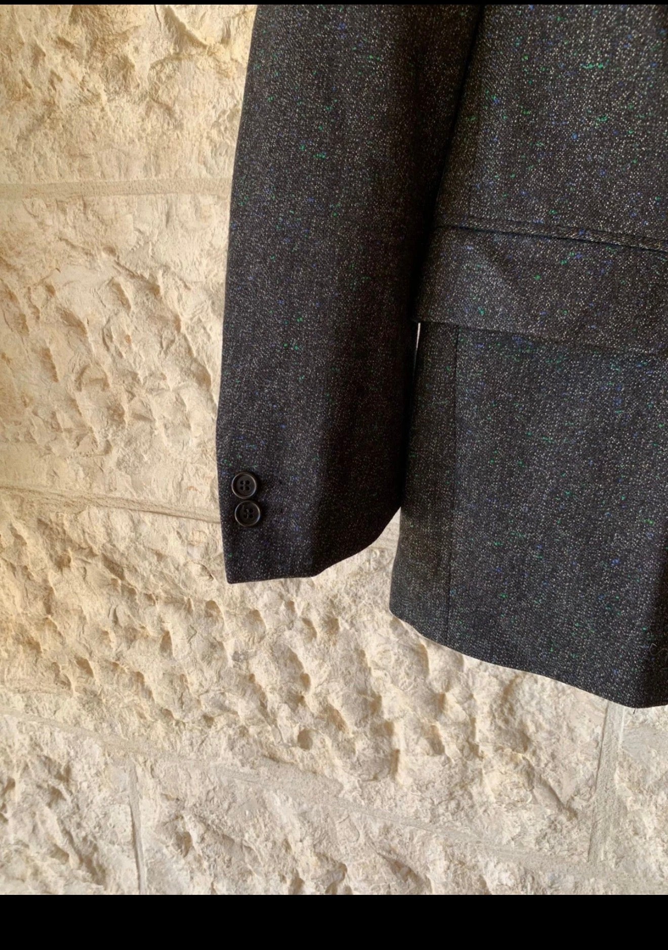 Vintage San Remo pure wool classic charcoal hunting jacket blazer 40R
