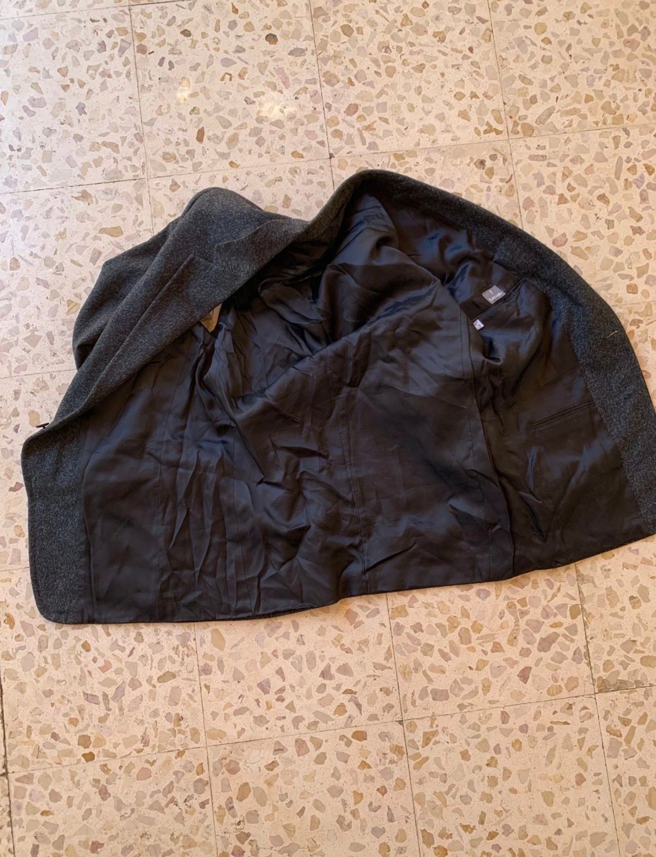 Vintage San Remo pure wool classic charcoal hunting jacket blazer 40R