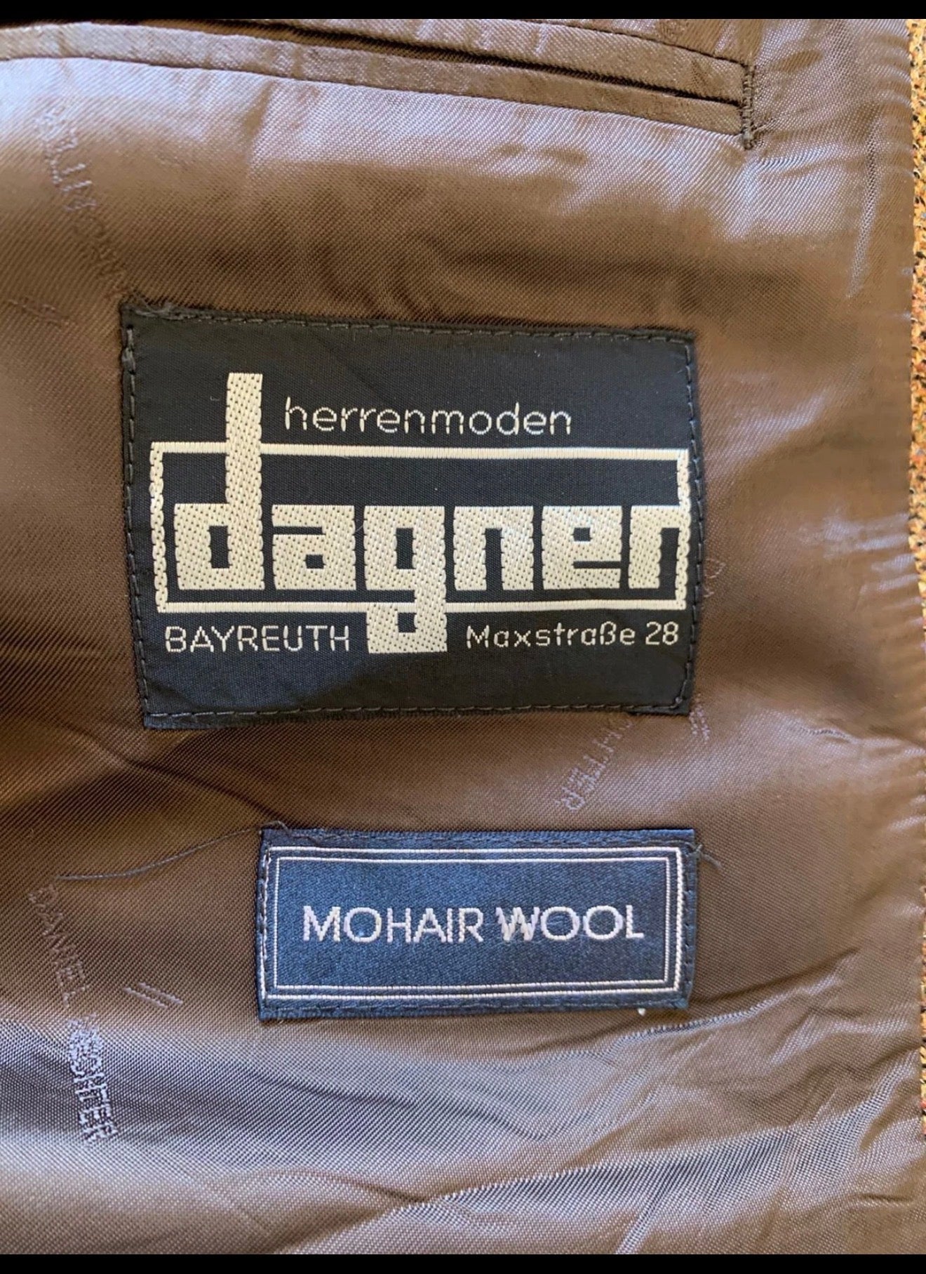 Vintage Daniel Hechter wool mohair classic brown hunting jacket blazer 46R XL