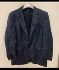 Vintage Daniel Cremieux pure wool herringbone blue jacket blazer 42R