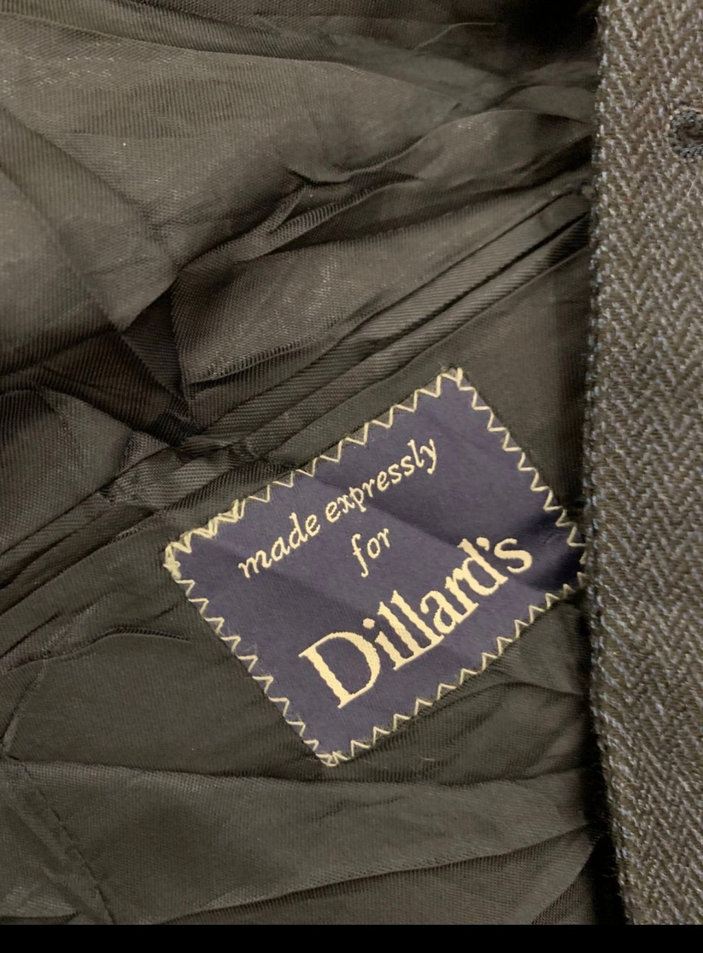 Vintage Daniel Cremieux pure wool herringbone blue jacket blazer 42R