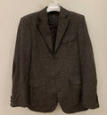 Vintage pure wool Tweed herringbone classic brown hunting jacket blazer 38R