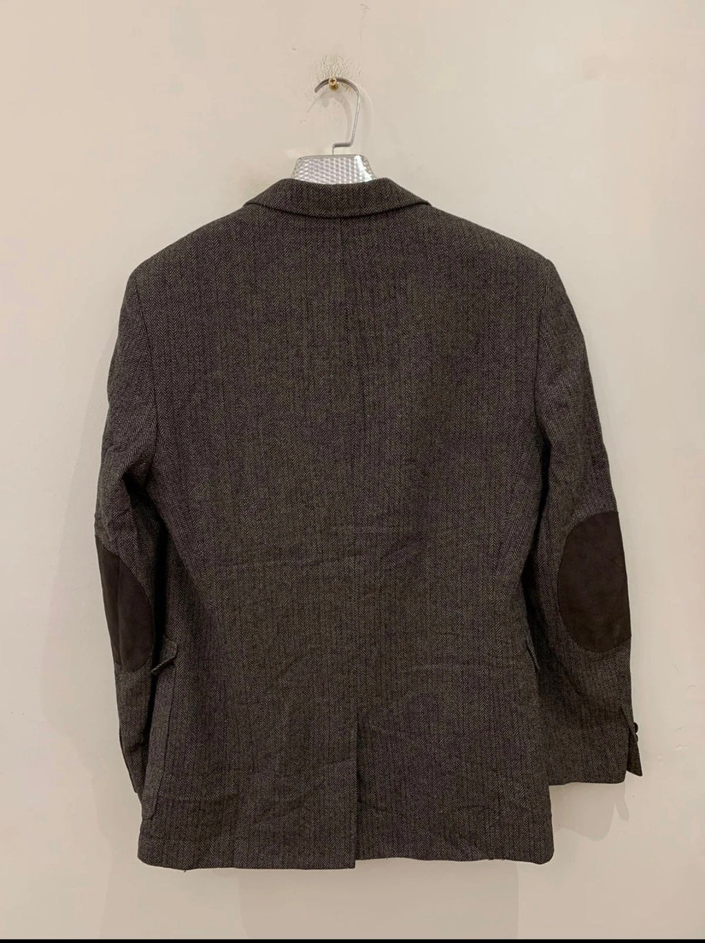 Vintage pure wool Tweed herringbone classic brown hunting jacket blazer 38R
