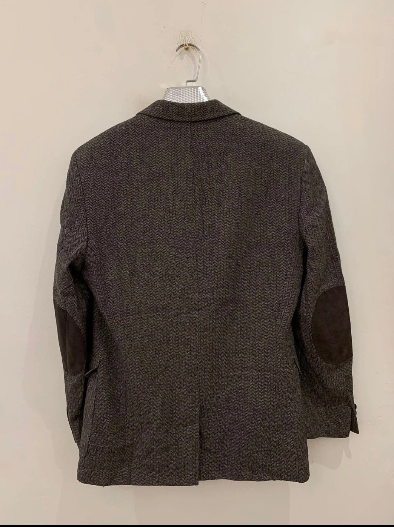 Vintage pure wool Tweed herringbone classic brown hunting jacket blazer 38R