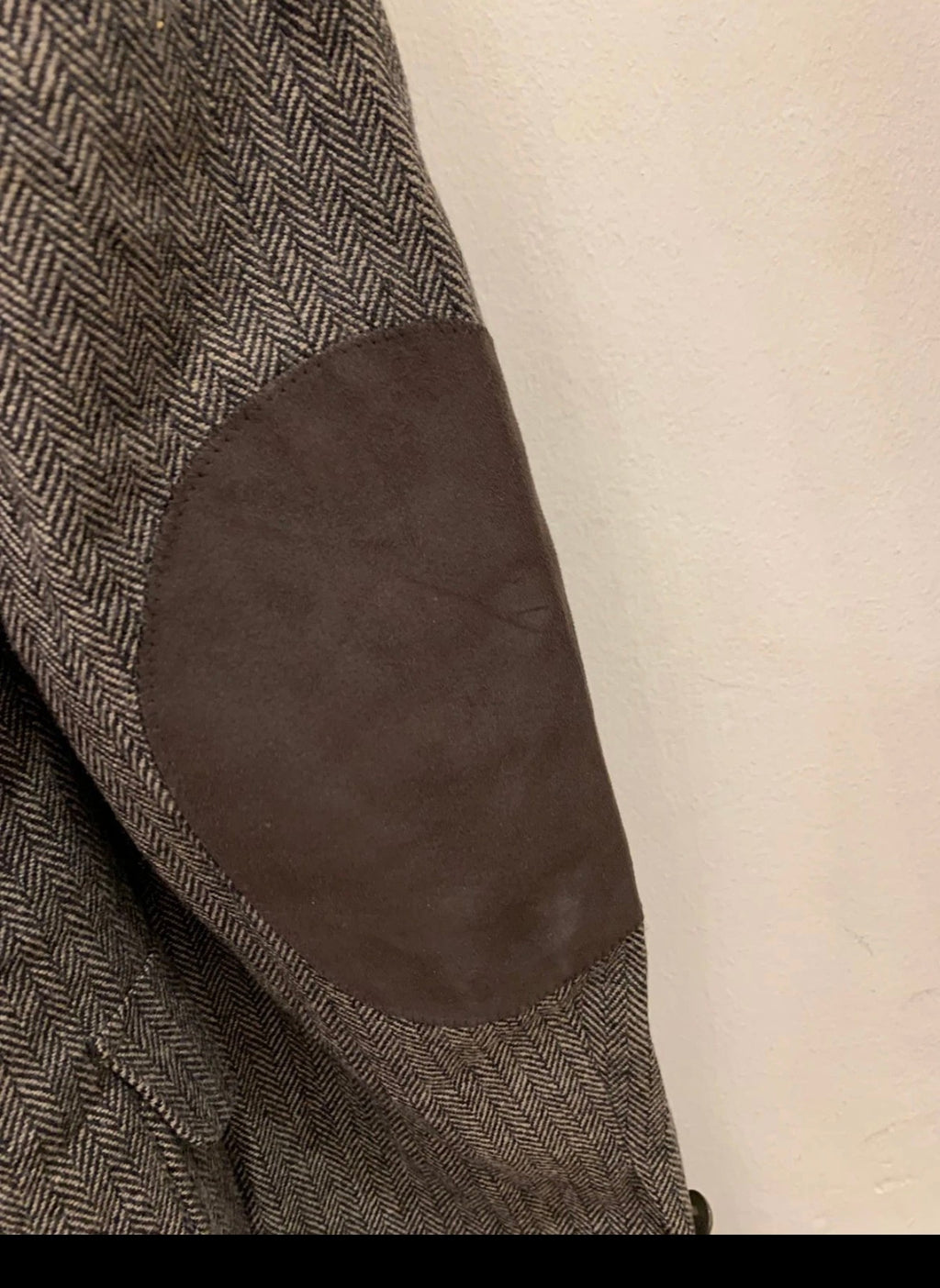 Vintage pure wool Tweed herringbone classic brown hunting jacket blazer 38R