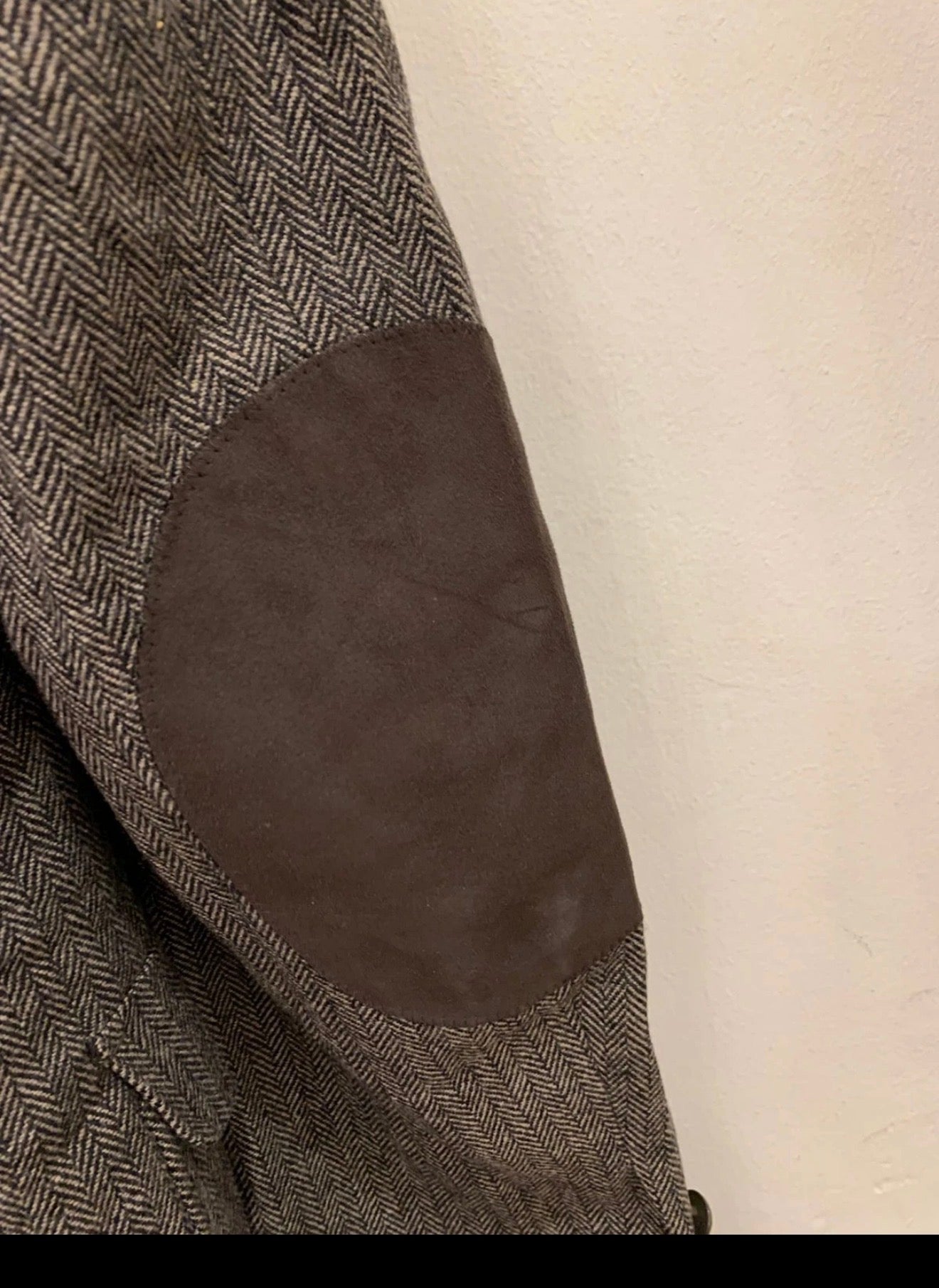 Vintage pure wool Tweed herringbone classic brown hunting jacket blazer 38R