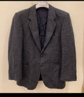 Vintage houndstooth pure wool tweed classic blue hunting jacket blazer 40R 40S