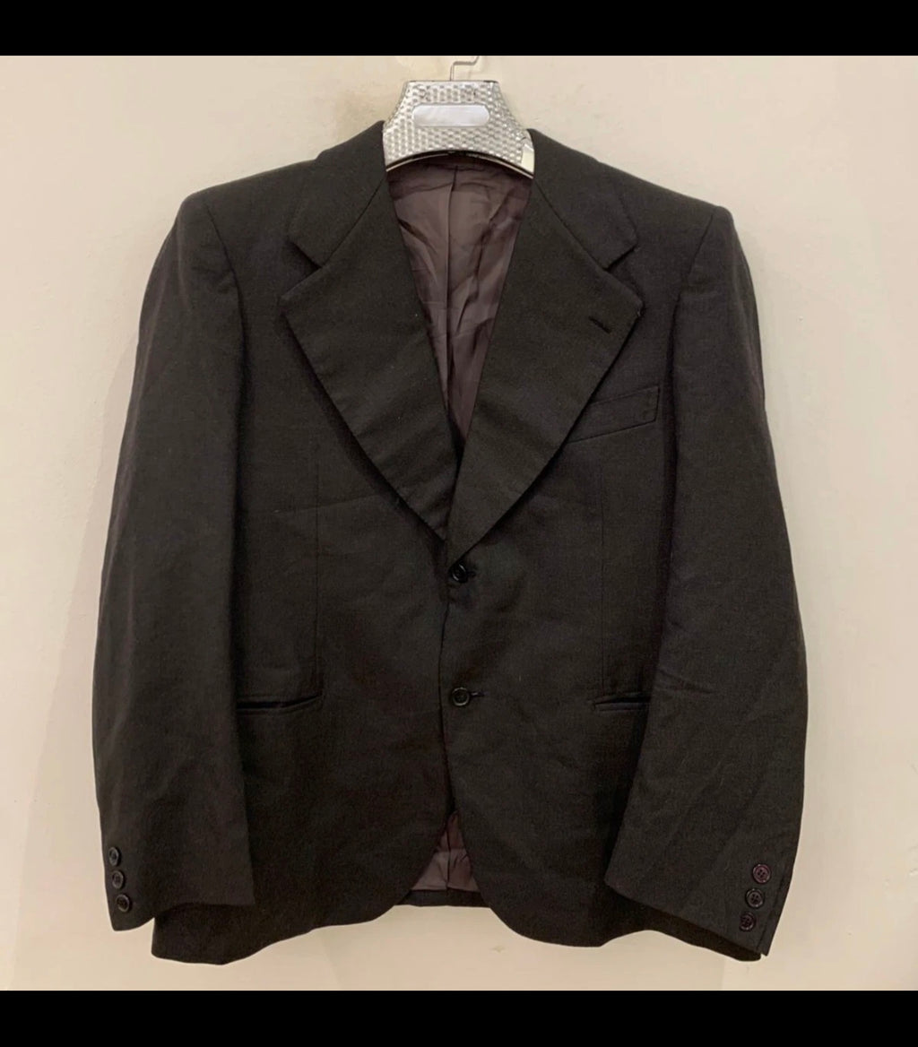 1970s Vintage all worsted wool classic rockabilly disco brown jacket blazer 38S