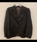 1970s Vintage all worsted wool classic rockabilly disco brown jacket blazer 38S