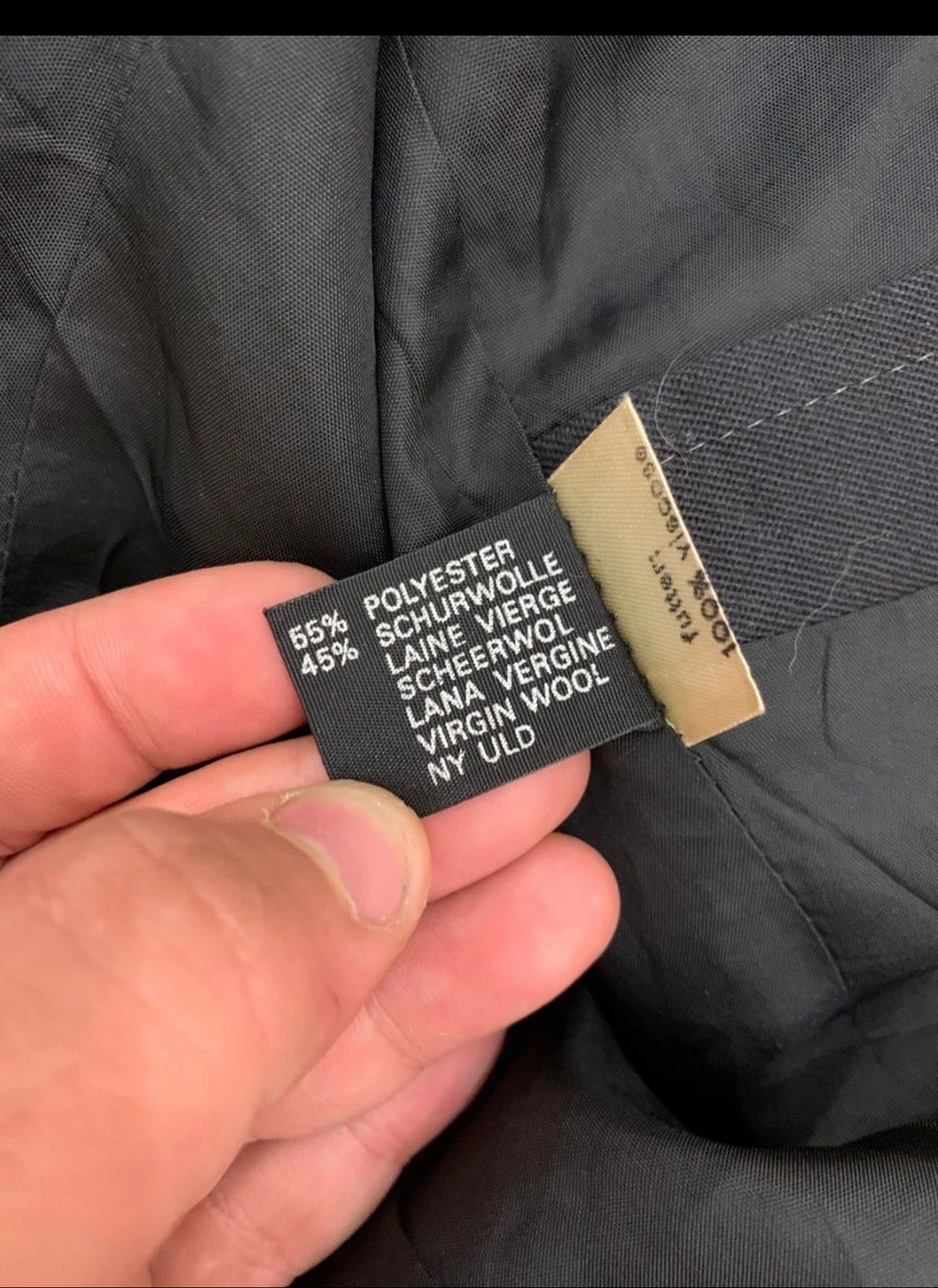 1970s Vintage classic wool blend double breasted black suit jacket blazer 36R