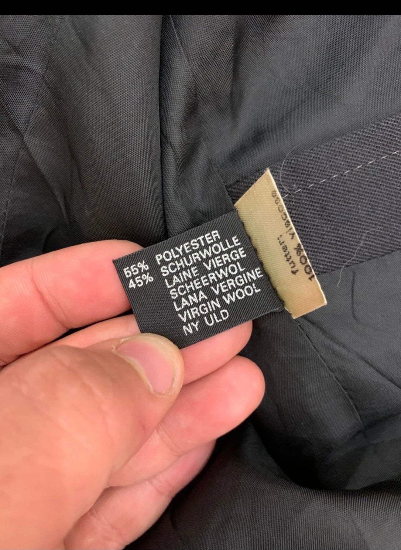 1970s Vintage classic wool blend double breasted black suit jacket blazer 36R