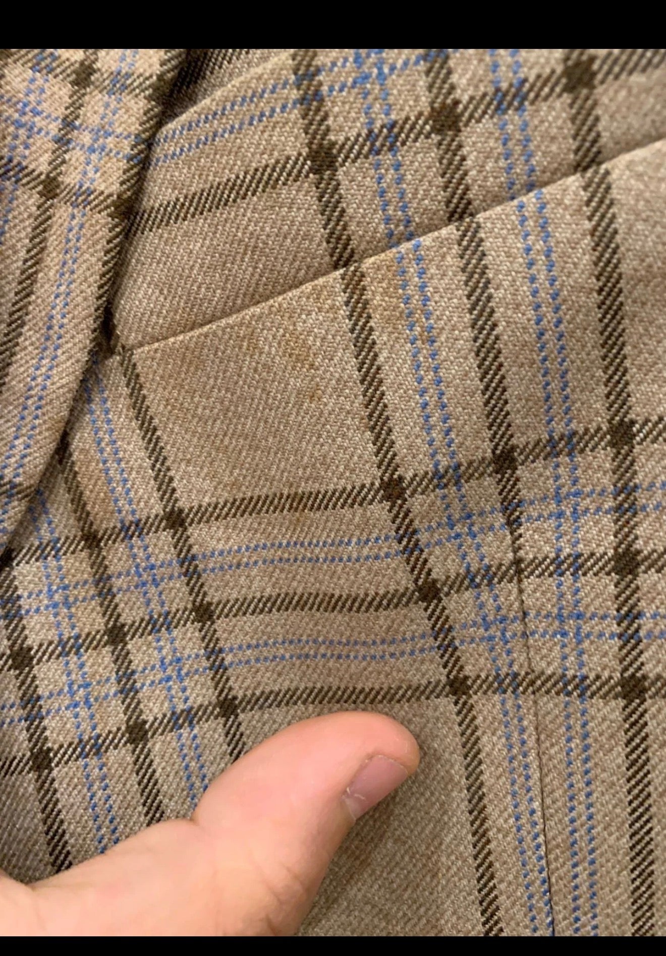 1970s Vintage plaid worsted wool classic rockabilly disco jacket blazer 42R 42L