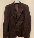 1970s Vintage wool silk classic brown rockabilly disco jacket blazer 40R
