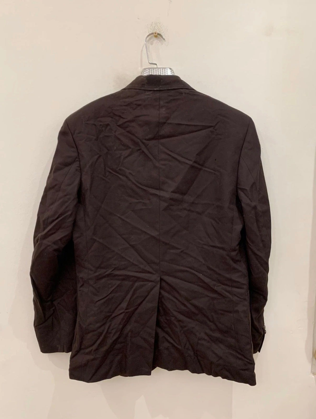 1970s Vintage wool silk classic brown rockabilly disco jacket blazer 40R