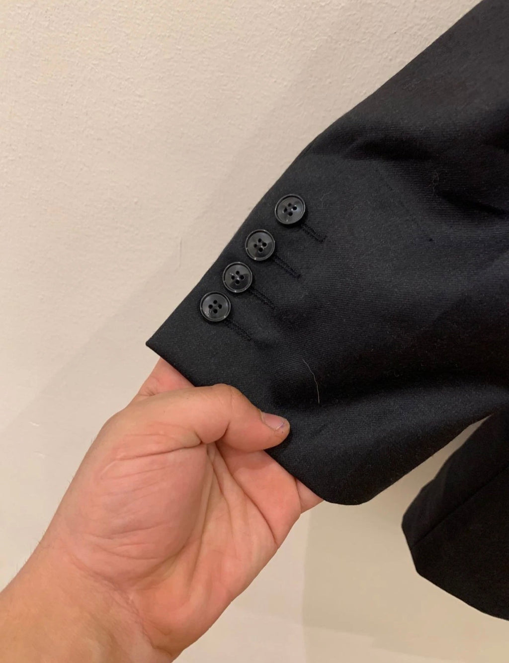 Vintage Superfine pure wool double breasted gangster Charcoal suit 40R