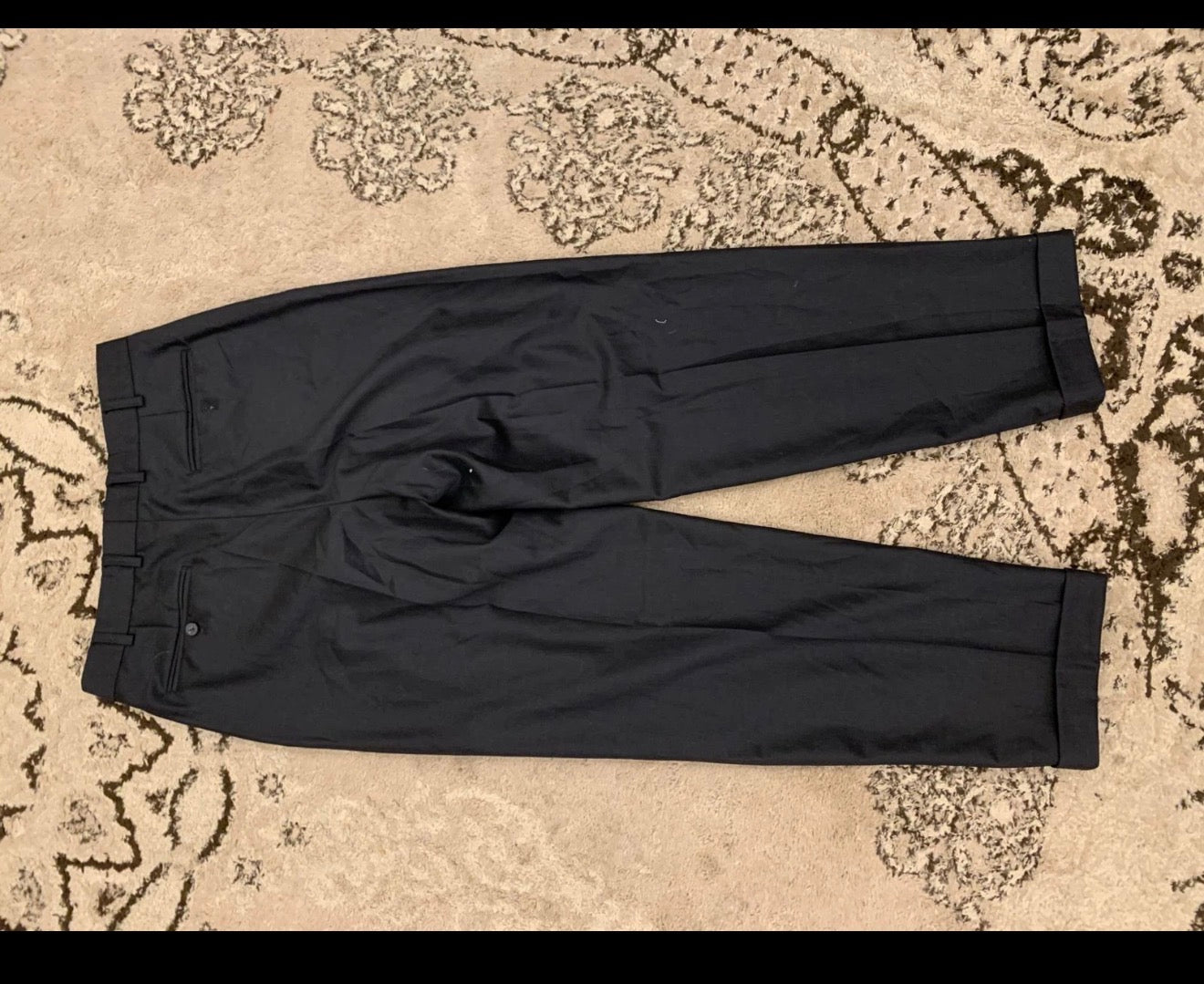 Vintage Superfine pure wool double breasted gangster Charcoal suit 40R