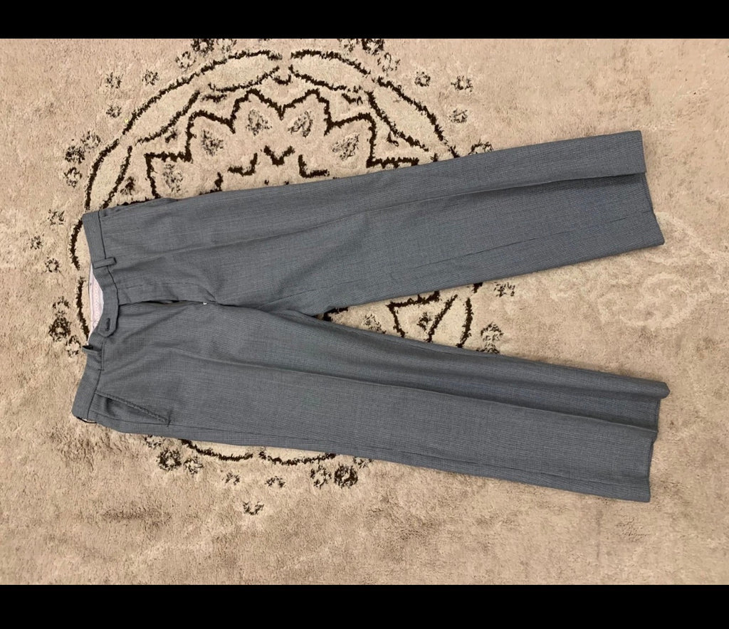 1970s Vintage worsted wool gray 2 button classic rockabilly disco suit 38R 38L