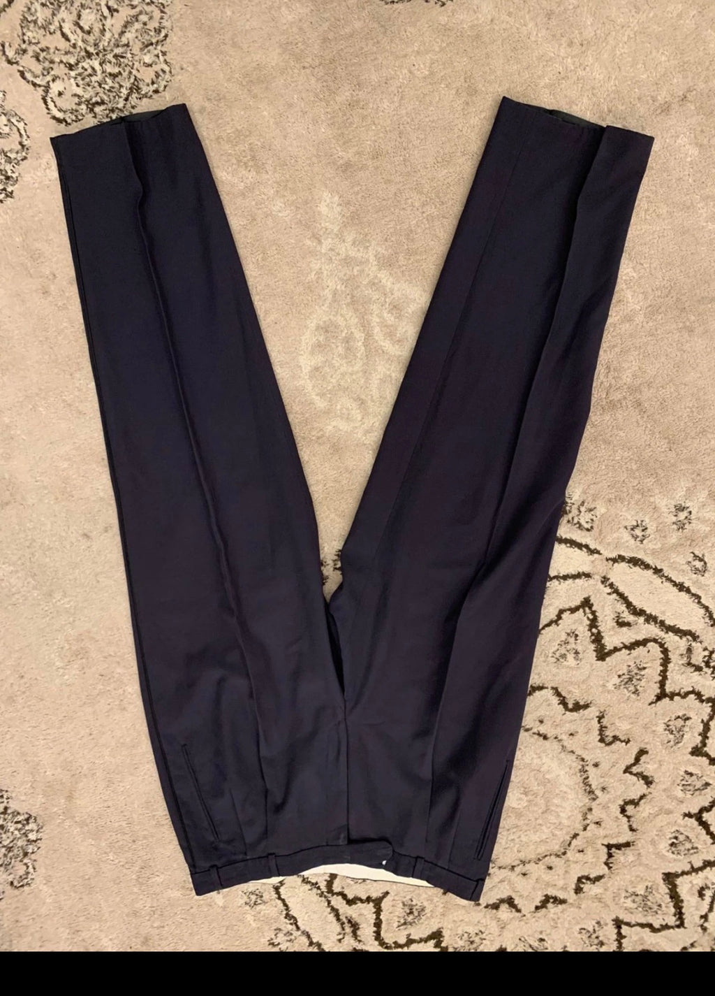 Vintage wool blend double breasted navy Tuxedo night classic suit 44R