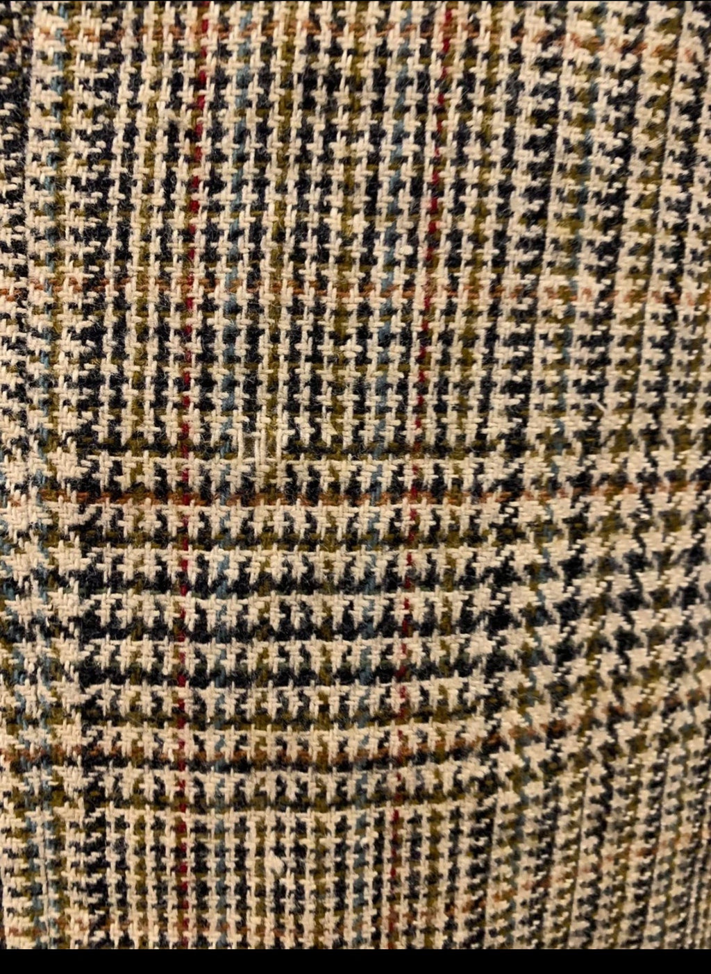 Vintage wool silk houndstooth classic brown hunting jacket blazer 46R 46L XL