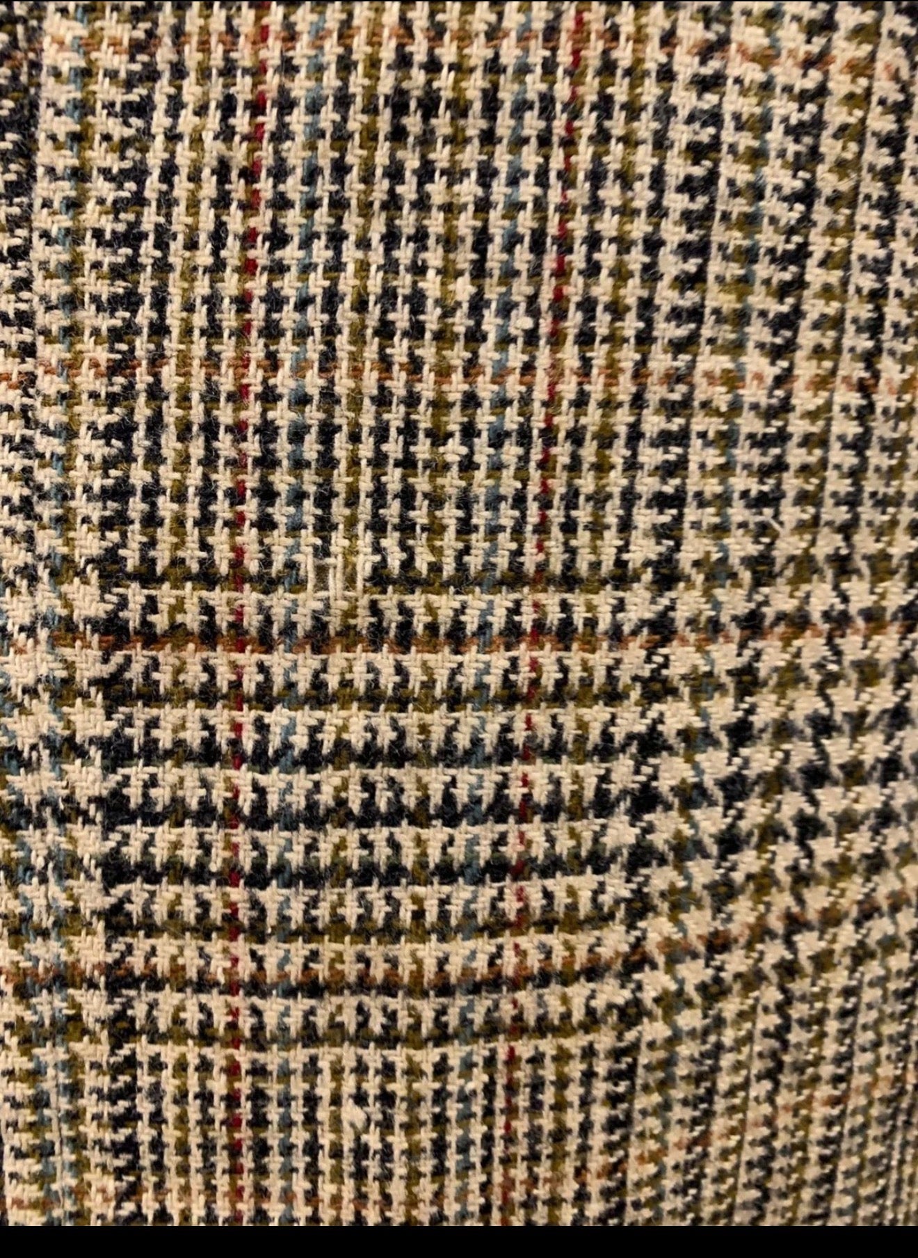 Vintage wool silk houndstooth classic brown hunting jacket blazer 46R 46L XL