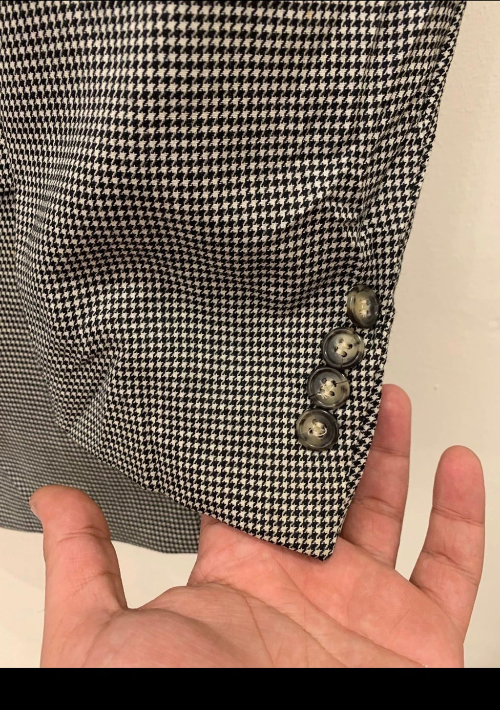 Vintage Austin Reed pure wool classic houndstooth jacket blazer 42R