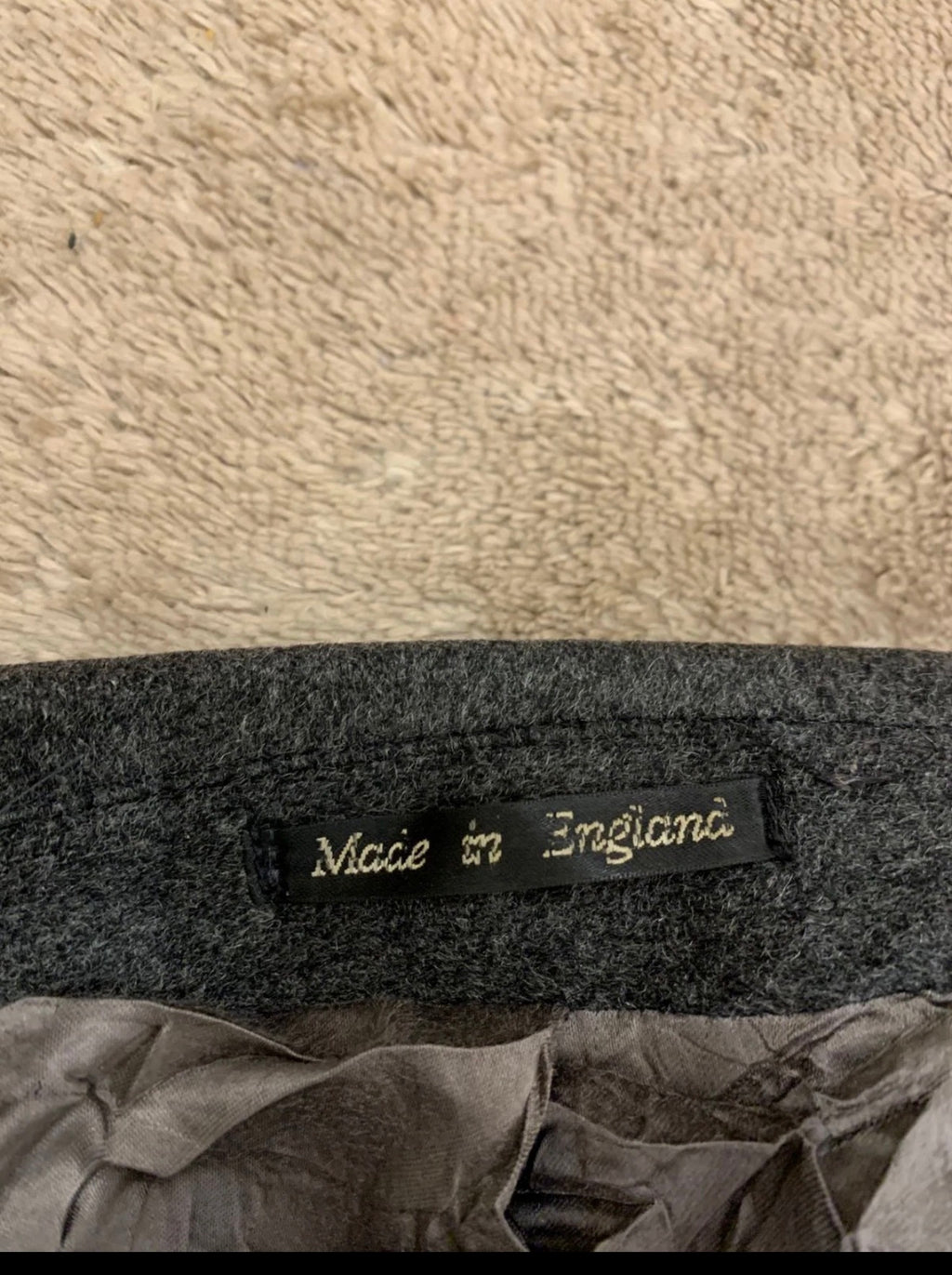 1970s vintage pure Merino Wool double breasted charcoal over coat 40R 40S