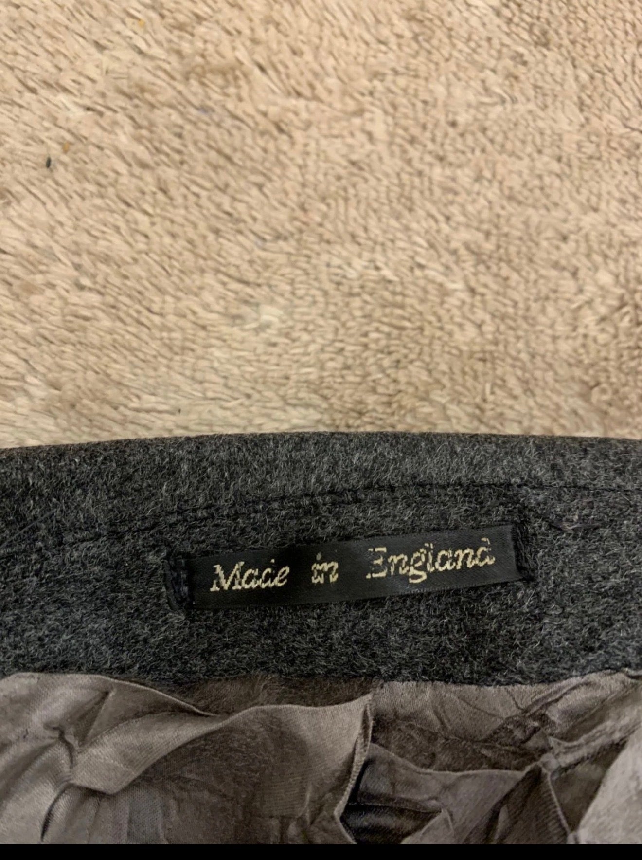 1970s vintage pure Merino Wool double breasted charcoal over coat 40R 40S