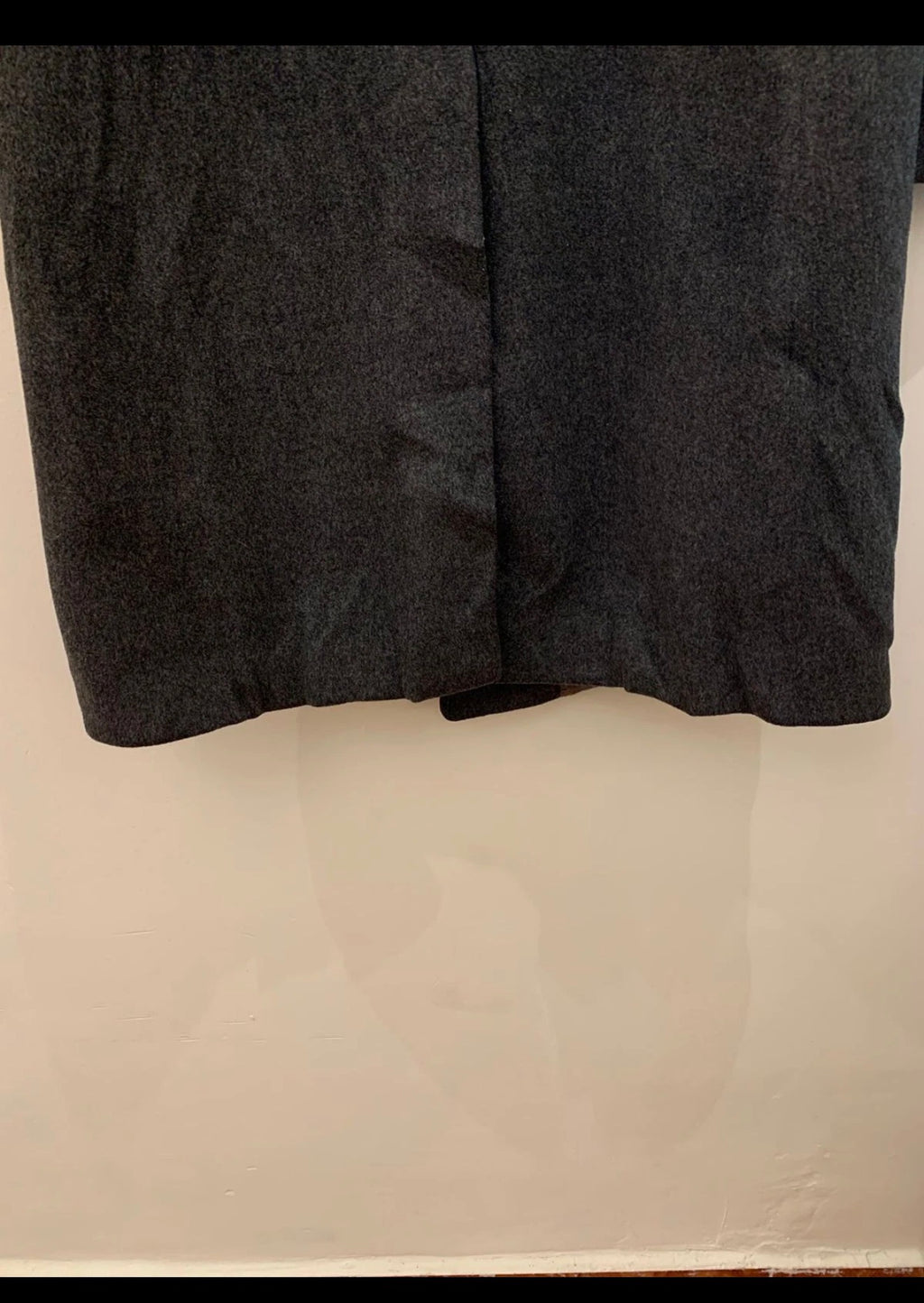1970s vintage pure Merino Wool double breasted charcoal over coat 40R 40S