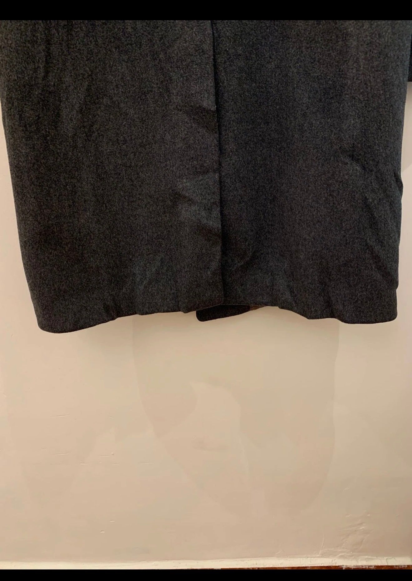 1970s vintage pure Merino Wool double breasted charcoal over coat 40R 40S