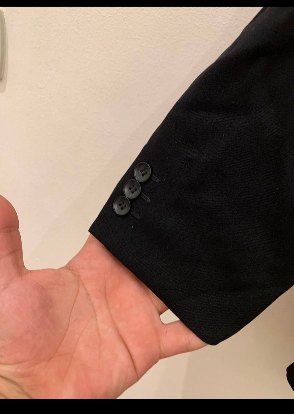1960s Vintage all worsted wool black classic 2 button suit jacket blazer 42R
