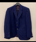 1970s Vintage wool mohair classic silver button blue jacket blazer 40R