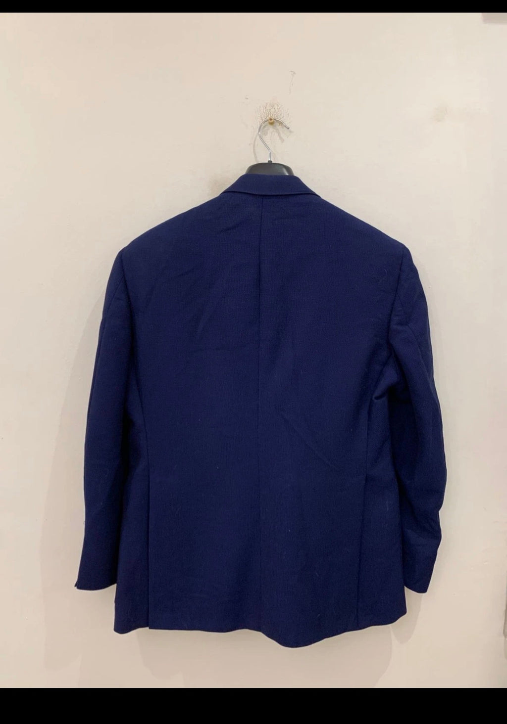 1970s Vintage wool mohair classic silver button blue jacket blazer 40R