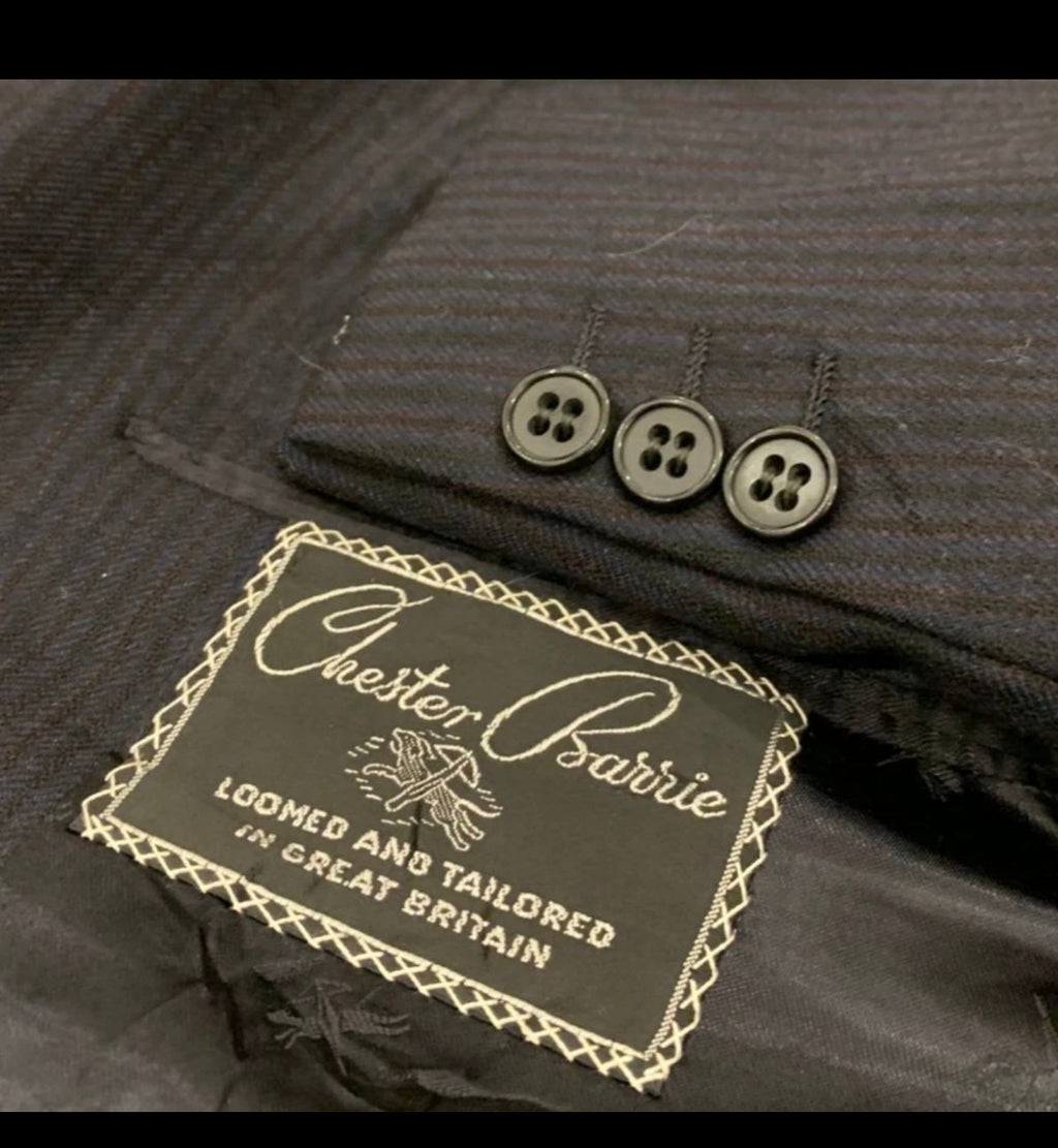 Vintage Chester Barrie all worsted wool classic petroleum jacket blazer 42R