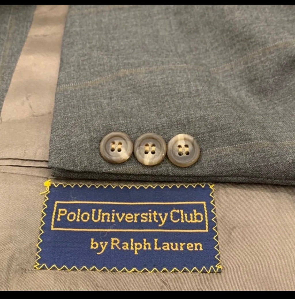 Vintage Polo University Club Ralph Lauren pure wool brownish blazer 42R 42L