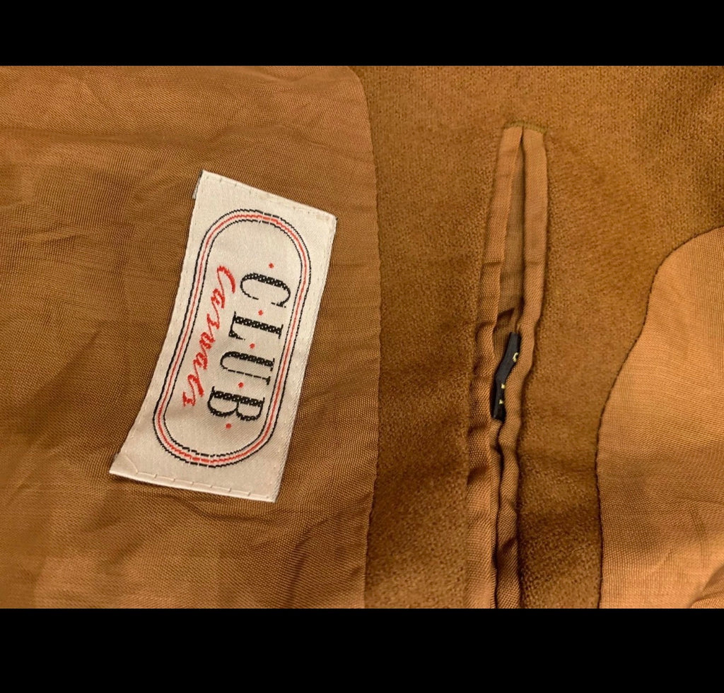 Vintage pure wool double breasted brown classic jacket blazer 44R